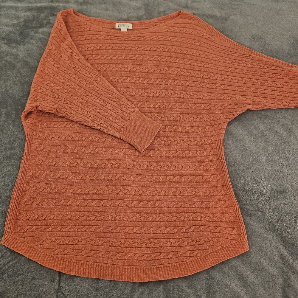 Market & Spruce Coral Sweater with Textured Knit